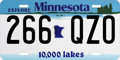 MN license plate 266QZO