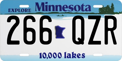 MN license plate 266QZR