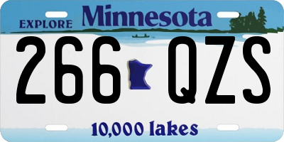 MN license plate 266QZS