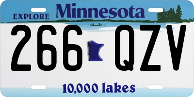 MN license plate 266QZV