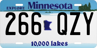 MN license plate 266QZY