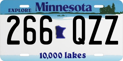 MN license plate 266QZZ