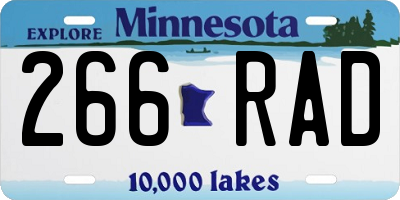 MN license plate 266RAD