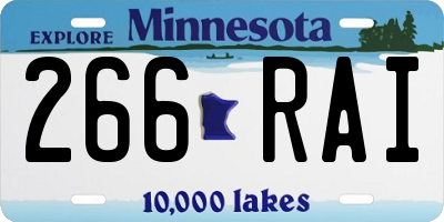 MN license plate 266RAI