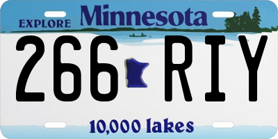 MN license plate 266RIY