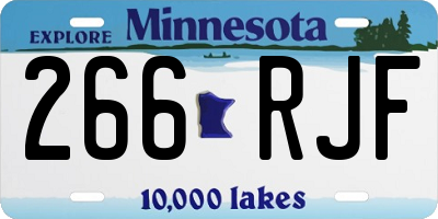 MN license plate 266RJF