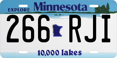 MN license plate 266RJI
