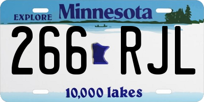 MN license plate 266RJL