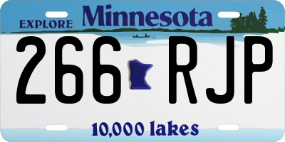 MN license plate 266RJP