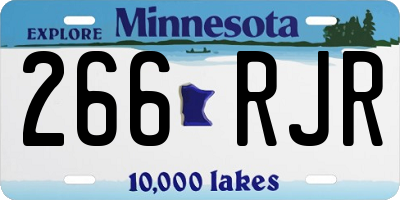 MN license plate 266RJR