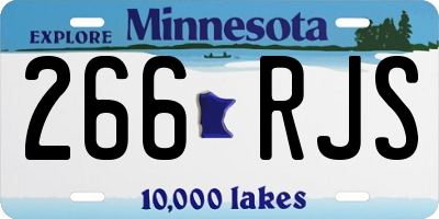 MN license plate 266RJS