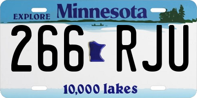 MN license plate 266RJU