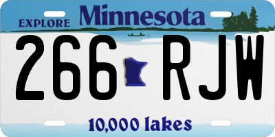 MN license plate 266RJW