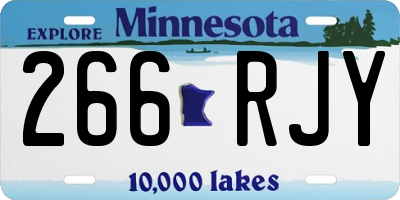 MN license plate 266RJY
