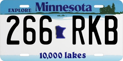 MN license plate 266RKB