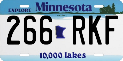 MN license plate 266RKF