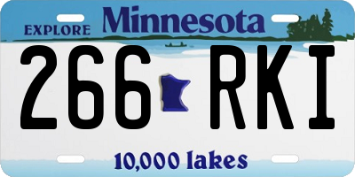MN license plate 266RKI