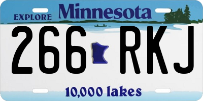MN license plate 266RKJ