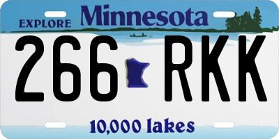 MN license plate 266RKK