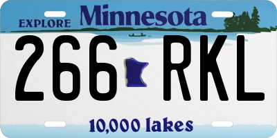 MN license plate 266RKL