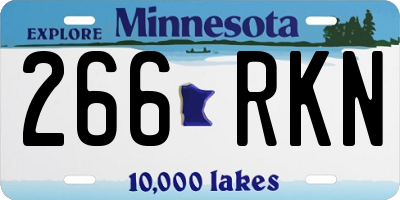 MN license plate 266RKN