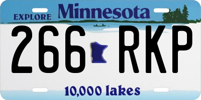 MN license plate 266RKP