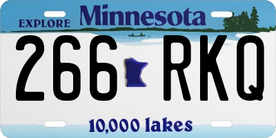 MN license plate 266RKQ
