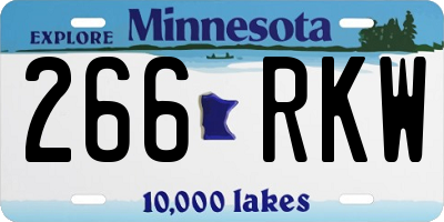 MN license plate 266RKW