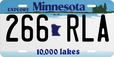 MN license plate 266RLA