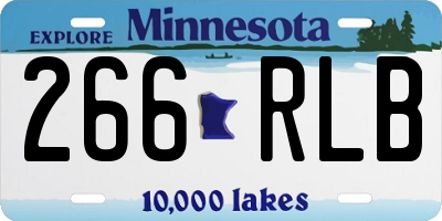 MN license plate 266RLB