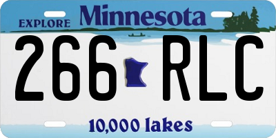 MN license plate 266RLC