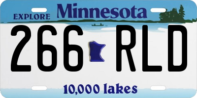 MN license plate 266RLD