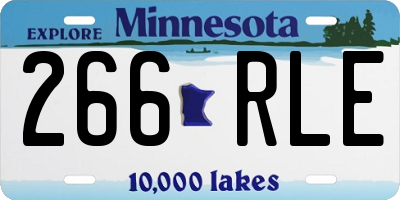 MN license plate 266RLE