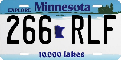 MN license plate 266RLF