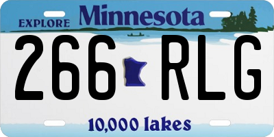 MN license plate 266RLG