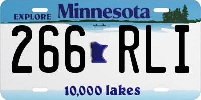 MN license plate 266RLI