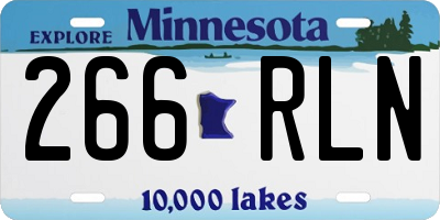 MN license plate 266RLN
