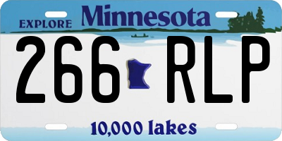 MN license plate 266RLP