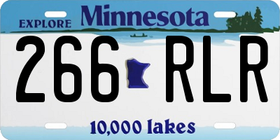 MN license plate 266RLR