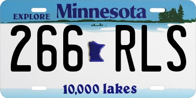 MN license plate 266RLS