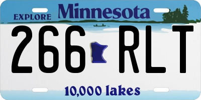 MN license plate 266RLT