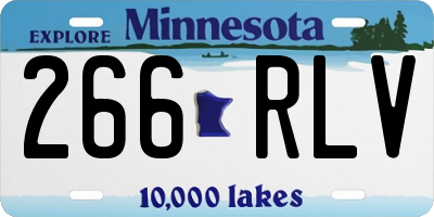 MN license plate 266RLV