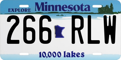 MN license plate 266RLW