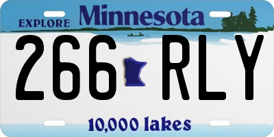 MN license plate 266RLY