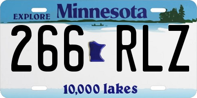 MN license plate 266RLZ