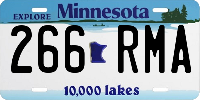 MN license plate 266RMA