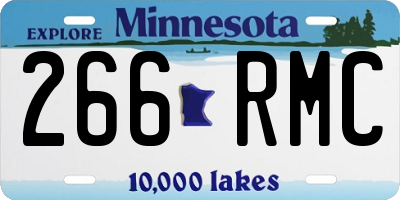 MN license plate 266RMC
