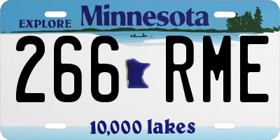 MN license plate 266RME