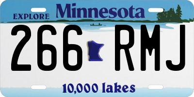 MN license plate 266RMJ