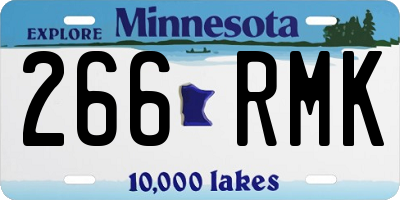 MN license plate 266RMK